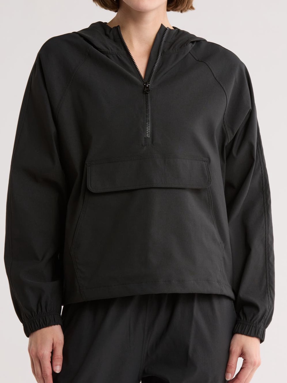 90 By Flex Wild Wood Half Zip Hoodie Pullover Jacket Anorak Jacket Black Small